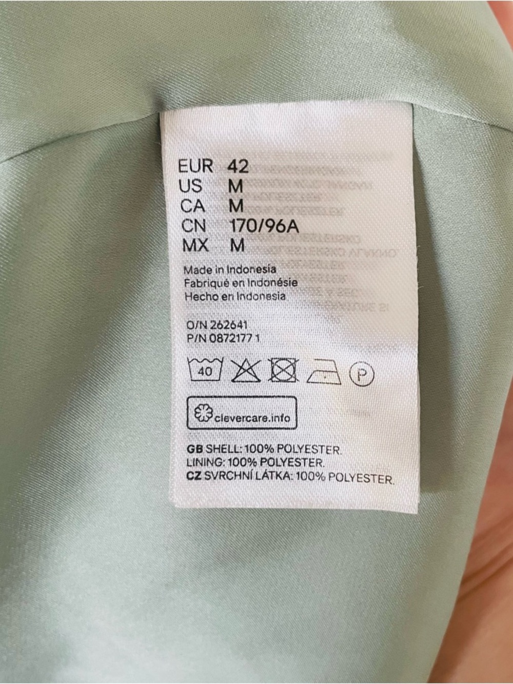 H&M Pale Green Printed V-Neck Midi Dress - Picture 5 of 11
